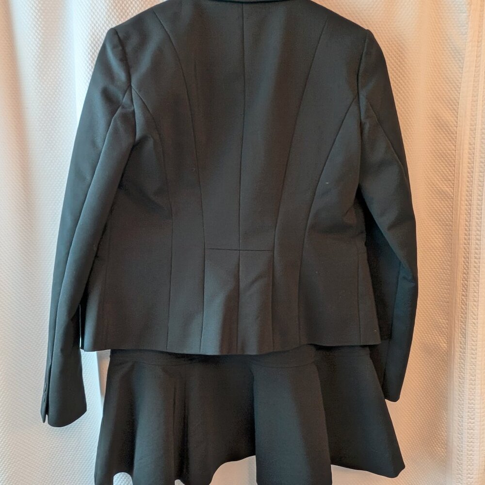 Black business jacket/skirt set: top size 10 & A-line mini skirt size 8
